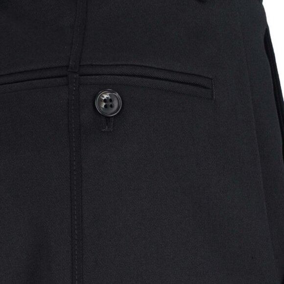 NWT MAISON MARGIELA Women's Wide-Leg Trousers Poly Wool Blend Black Size 6 - Picture 4 of 9